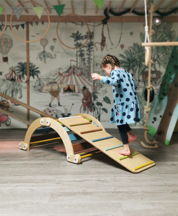 Deska do zabawy drewniana zjeżdżanie i wspinaczka Sliding board Adventure 3w1 Small Foot