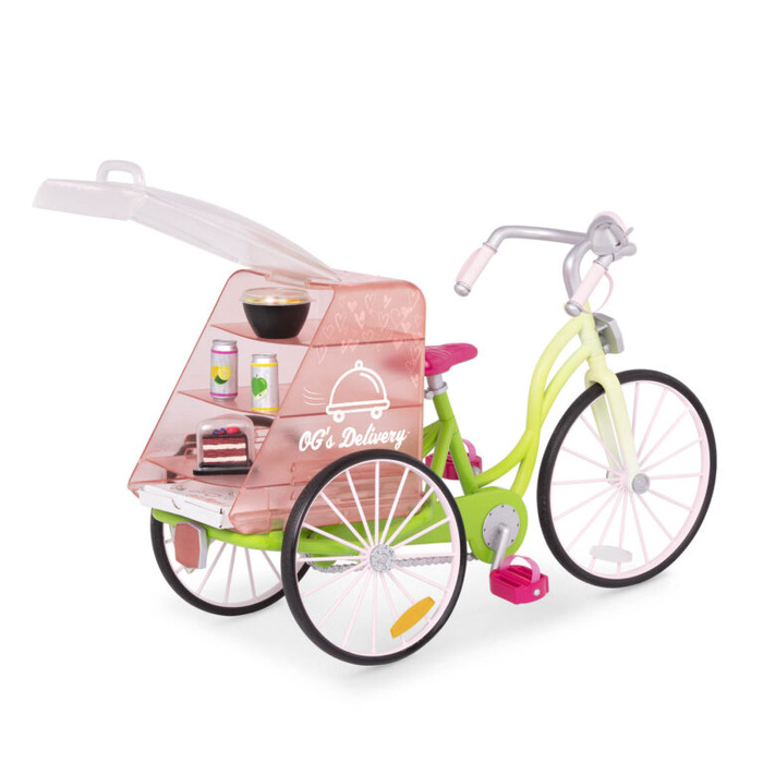 Rower do cateringu dla lalki 46cm lub podobnej OG Delivery Bike Our Generation