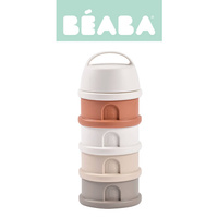 Pojemniki na mleko w proszku 4x110ml cotton white terracotta Beaba