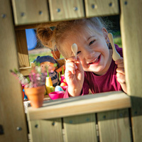 Drewniany domek dla lalek domek do zabawy w sklep Outdoor Erzi