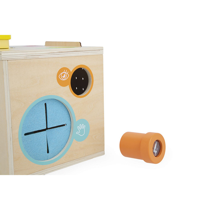 Drewniana kostka sensoryczna dla dzieci Janod 