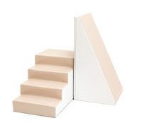 Duże klocki piankowe do wspinaczki i aktywnej zabawy dla dzieci schodki i ślizgawka zestaw beżowo biały Slider IGLU