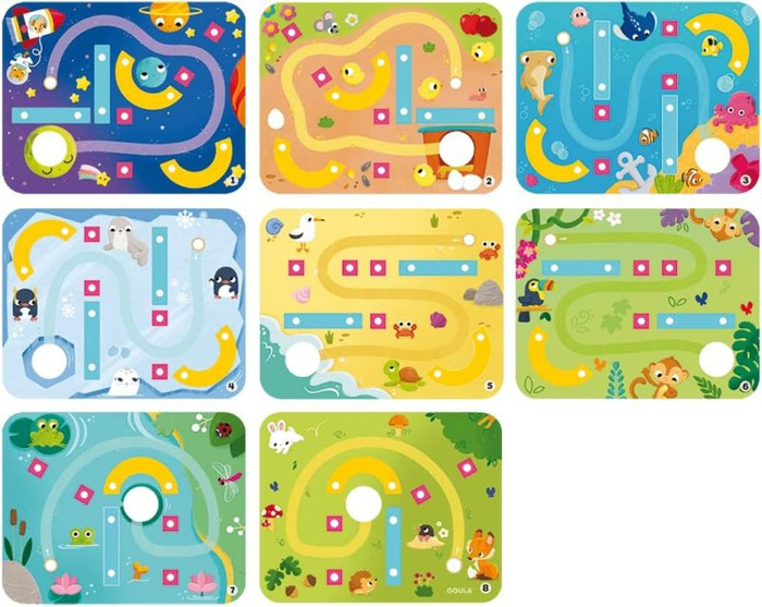 Drewniana gra edukacyjna dla dzieci Zabawna piłka Goula