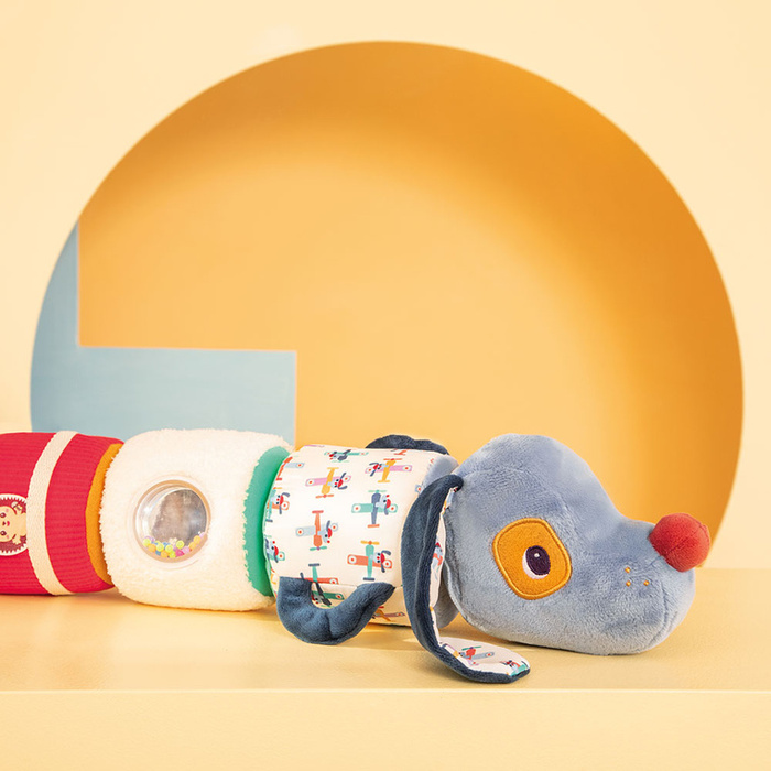 Rozkładany wałek dźwiękowy 4-elementowy Piesek Jules Lilliputiens