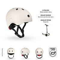SCOOTANDRIDE Dziecięcy Kask i Ochraniacze Ash S-M ochronny Zestaw 3 lata+