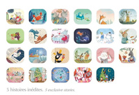 Bajkowy Kalendarz adwentowy latarka projektor La Grande Famille Moulin Roty