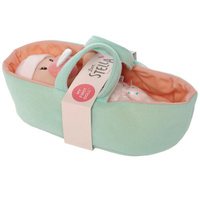 Zestaw dla dzieci lalka Peach i przenośne łóżeczko Love Stella Manhattan Toy