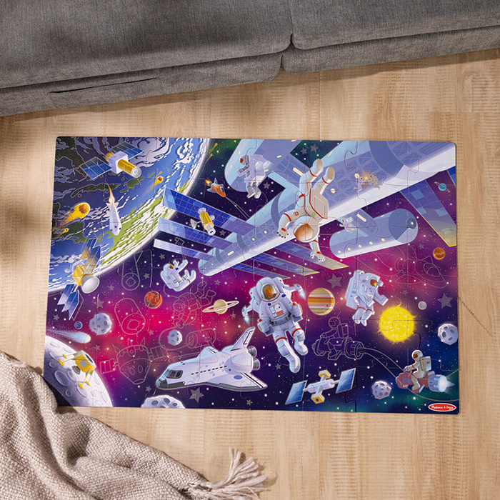 Puzzle podłogowe z efektem fluorescencyjnym 48 el. Kosmos Melissa & Doug