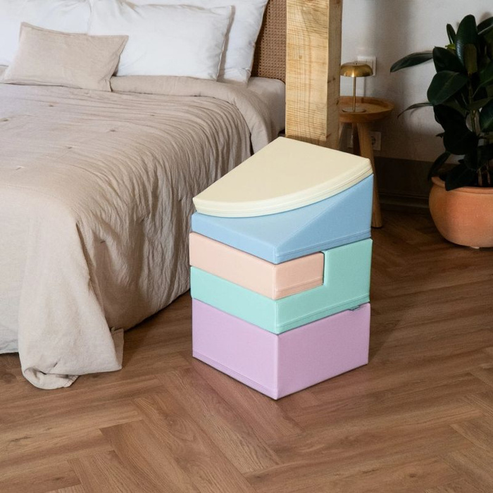 Duże klocki piankowe do wspinaczki i aktywnej zabawy dla dzieci zestaw pastelowy Corner Climber IGLU