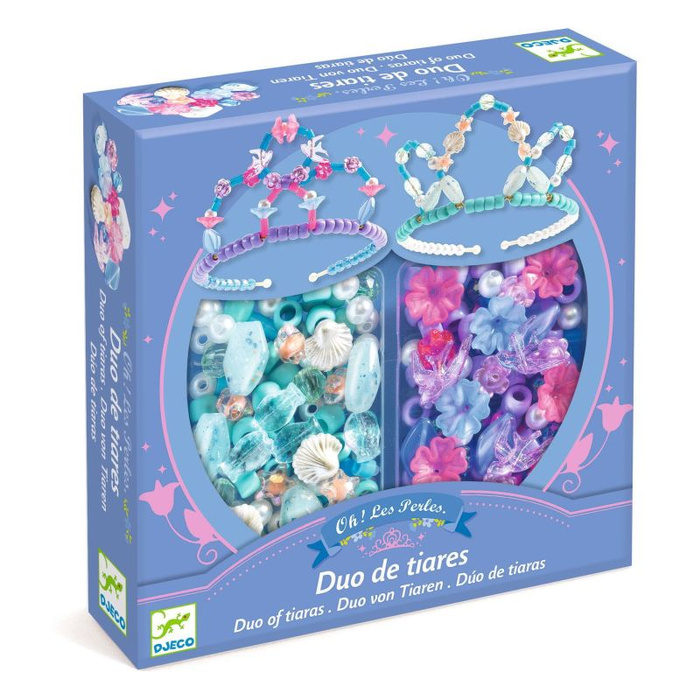 Zestaw kreatywny do tworzenia biżuterii 2 tiary niebieskie Djeco