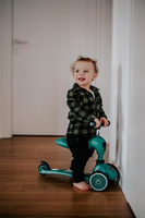 SCOOTANDRIDE Kask + Highwaykick1 2w1 jeździk i hulajnoga Zestaw Forest