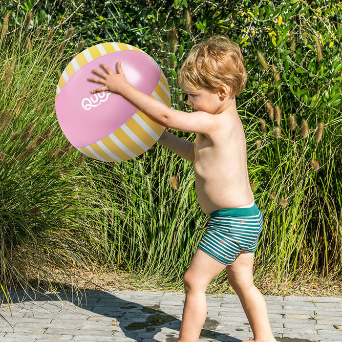 Piłka plażowa dla dzieci 30 cm dmuchana Banana Pink Quut