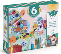 Zestaw kreatywny 6 w 1 Zwierzęta i ich domki Djeco