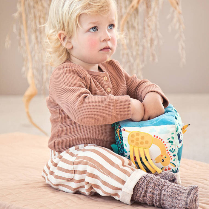 Wielofunkcyjna kostka z gryzakiem i pozytywką 7 odgłosów zwierząt Dżungla Lilliputiens