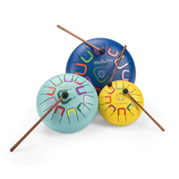 Instrument muzyczny maxi bębenek językowy niebieski PUCE & PILOU Moulin Roty