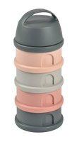 Pojemniki na mleko w proszku 4x110ml cotton mineral grey pink Beaba
