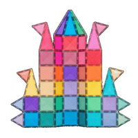 Klocki magnetyczne dla dzieci brokatowe Glitter Castle Pack 48 el Connetix