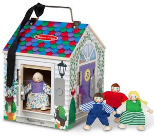Domek motoryczny z drewna z laleczkami Melissa & Doug