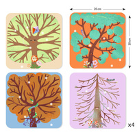 Djeco Drzewa kolorowe Ilustracje do ozdobienia kreatywna Zabawa plastyczna dla dzieci 3–6 lat