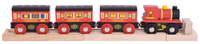 Czerwona lokomotywa z wagonami sypialnymi,  Bigjigs Rail