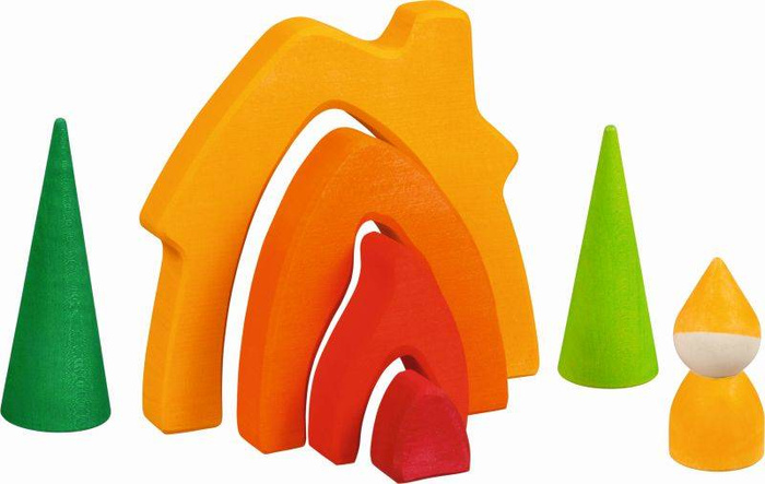 Drewniana układanka Domek Krasnoludków Goki