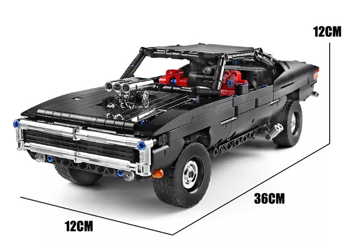 MOULD KING Klocki konstrukcyjne Dodge Charger R/T Muscle Car RC 1:12 - 1098 elementów