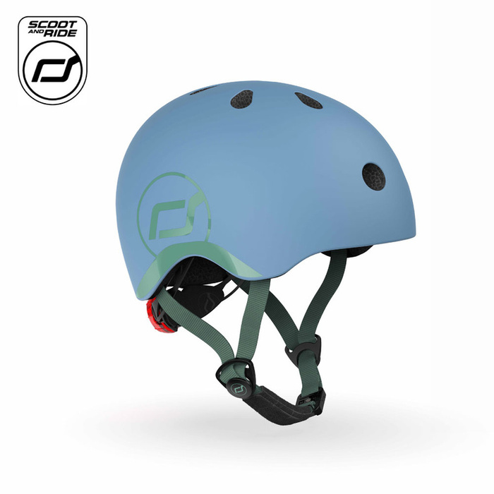 SCOOTANDRIDE Dziecięcy Kask i Ochraniacze Steel XXS-S ochronny Zestaw 1-5 lat