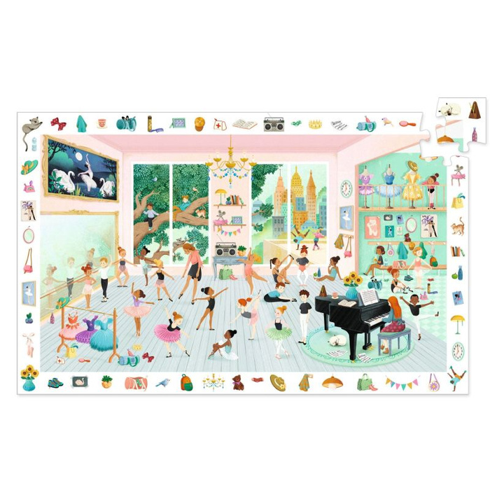 Puzzle dla dzieci obserwacja Szkoła baletowa 100 elementów Djeco