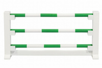 Przeszkoda drewniana biało-zielona dla kucyka Minis 30 cm Astrup