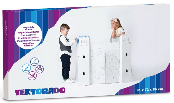 Kartonowy domek do malowania i samodzielnego złożenia Wspaniały zamek pałac Tektorado