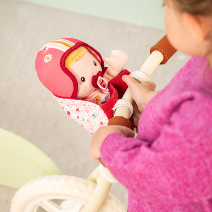 Lilliputiens Lalka z akcesoriami w foteliku rowerowym Lena do zabawy dla dzieci