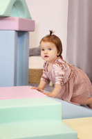 Duże klocki piankowe do wspinaczki i aktywnej zabawy dla dzieci zestaw pastelowy Creativity IGLU