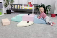 Duże klocki piankowe do wspinaczki i aktywnej zabawy dla dzieci zestaw pastelowy Corner Climber IGLU