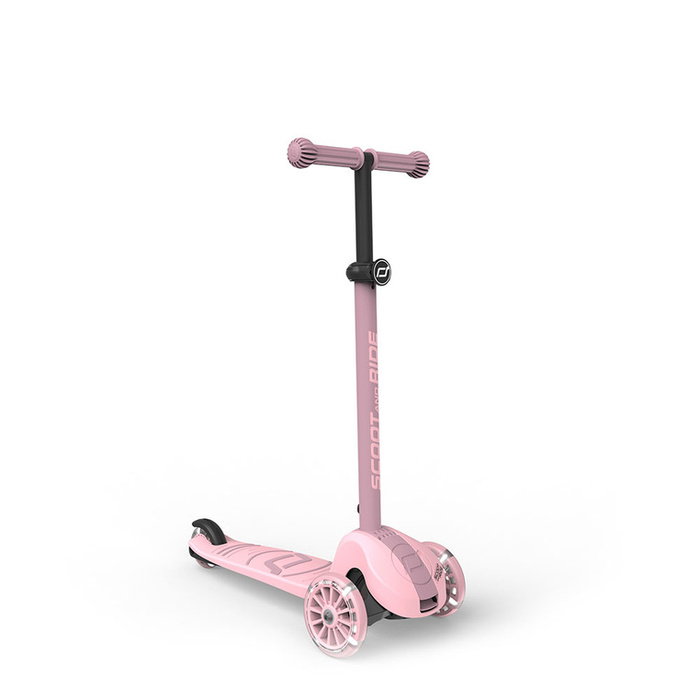 SCOOTANDRIDE Highwaykick 3S Hulajnoga z systemem sterowania 2w1 i kółkami LED składana 3+ Rose