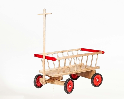 Drewniany wózek do ciągnięcia W drogę