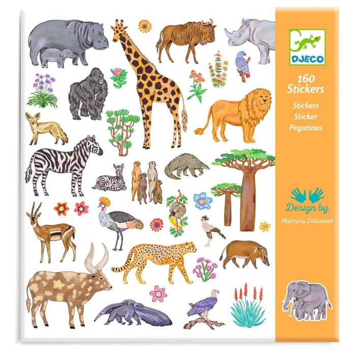 Naklejki dla dzieci Kenia 160 el Djeco 