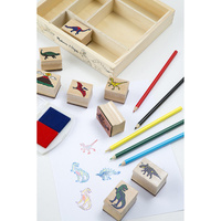 Zestaw pieczątek dla dzieci z kredkami Dinozaury Melissa and Doug