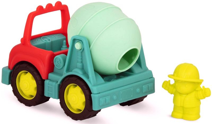 Zestaw 3 zabawkowych samochodów budowlanych z figurkami kierowców Happy Cruisers B.Toys