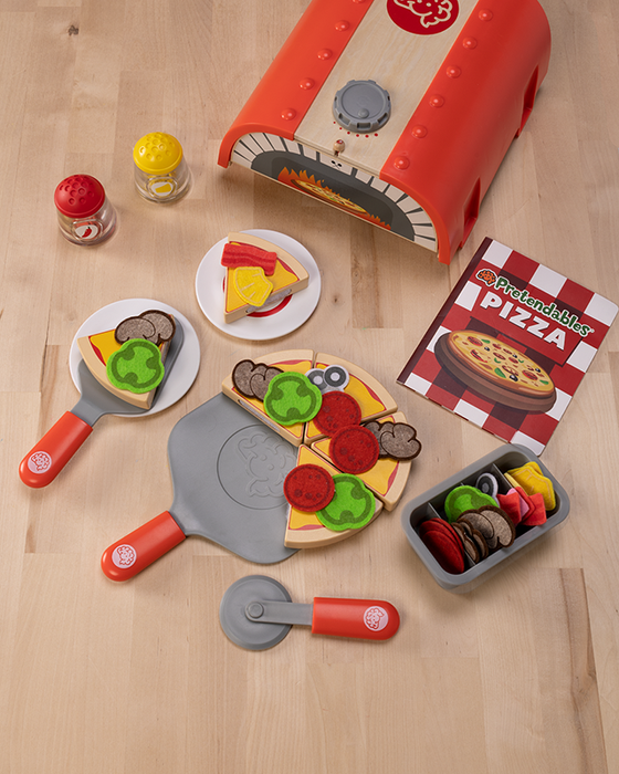Zestaw do Pieczenia Pizzy z drewnianymi elementami Pretendables Fat Brain Toy