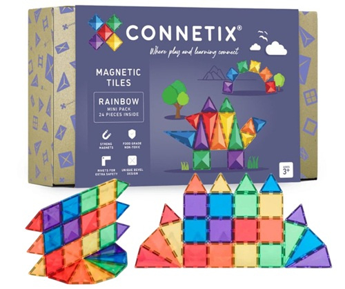 Klocki magnetyczne dla dzieci Rainbow Mini Pack 24 el Connetix