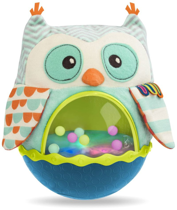 Wańka-wstańka Owl Be Back Sensoryczna sowa B.Toys – światło i dźwięk