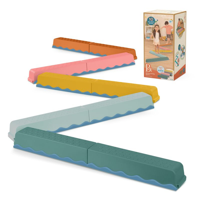 Belki sensoryczne do ćwiczenia równowagi 10 el Balance & Hop Beams B.Toys