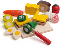 Zestaw produktów spożywczych do zabawy w krojenie i przygotowywanie posiłków Erzi