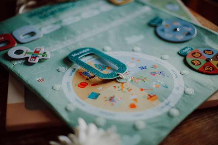 Miękka tablica aktywizująca dla dzieci Kalendarz Lilliputiens