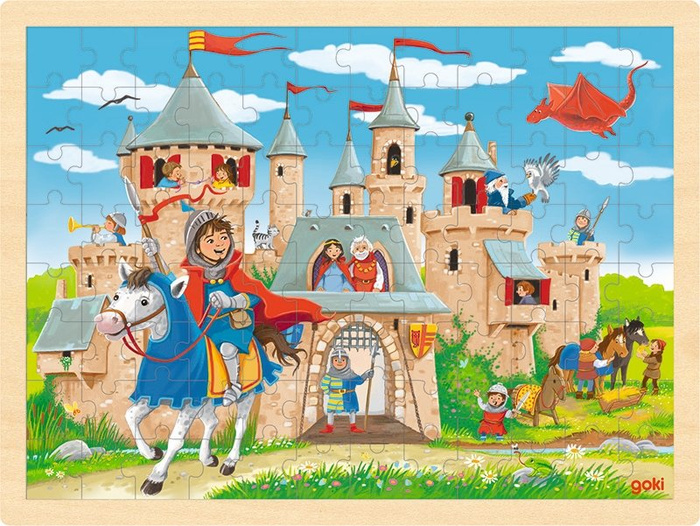 Puzzle z drewna Zamek Rycerski 96 el. Goki