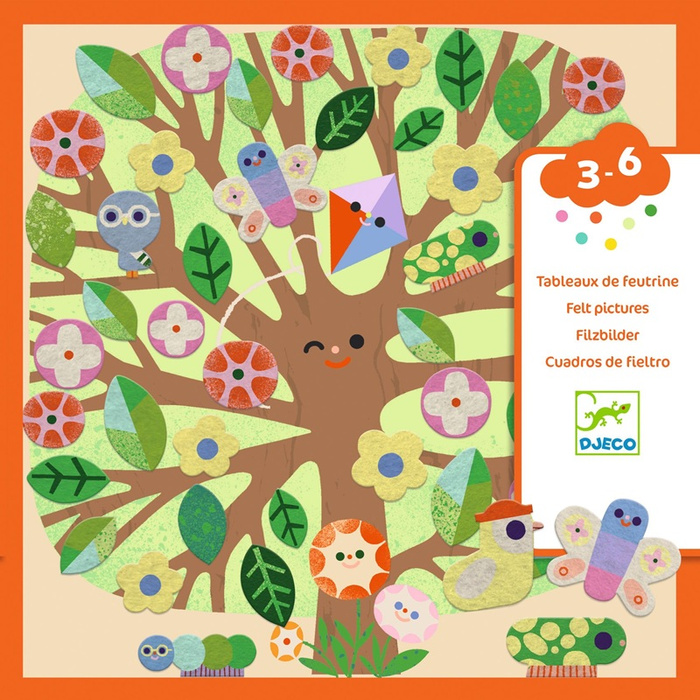 Djeco Drzewa kolorowe Ilustracje do ozdobienia kreatywna Zabawa plastyczna dla dzieci 3–6 lat