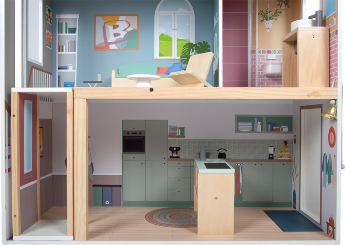 Nowoczesna willa drewniany domek dla lalek Small Foot