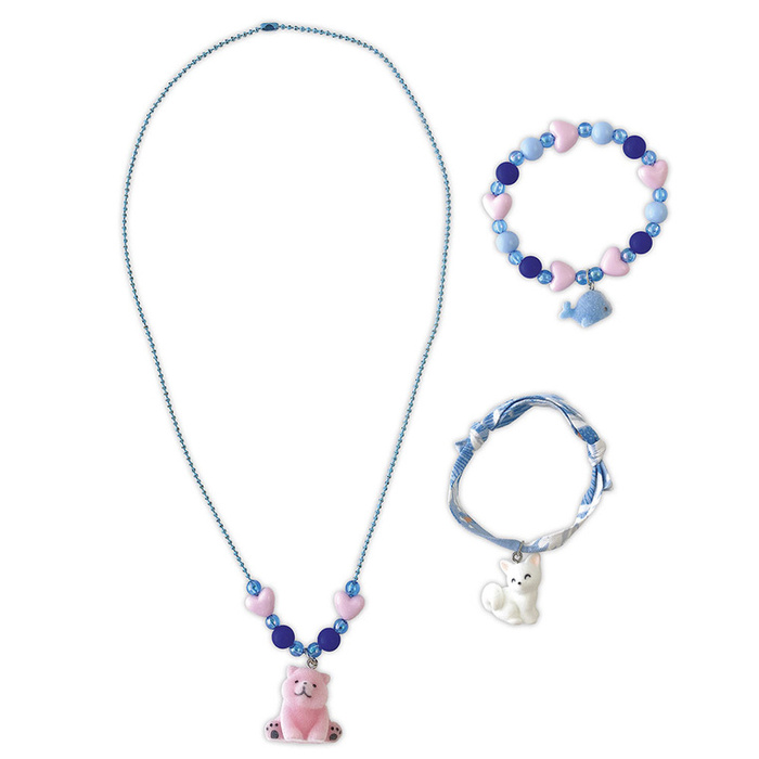 Zestaw kreatywny dla dzieci do tworzenia biżuterii z zawieszkami Małe zwierzątka Janod