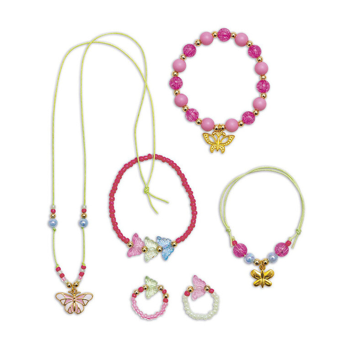 Zestaw kreatywny dla dzieci do tworzenia biżuterii z motylami wróżkiJanod