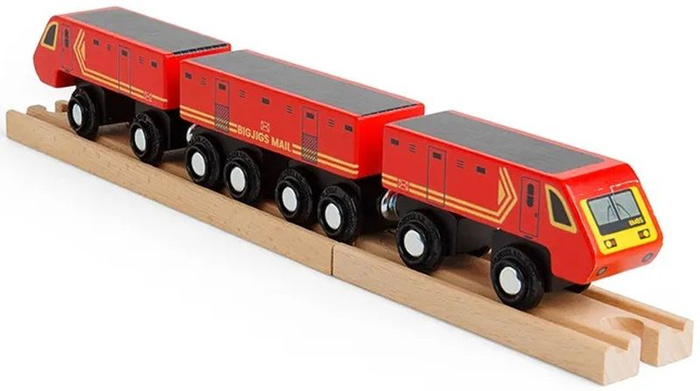 Pociąg pocztowy Bigjigs Rail zabawki drewniane